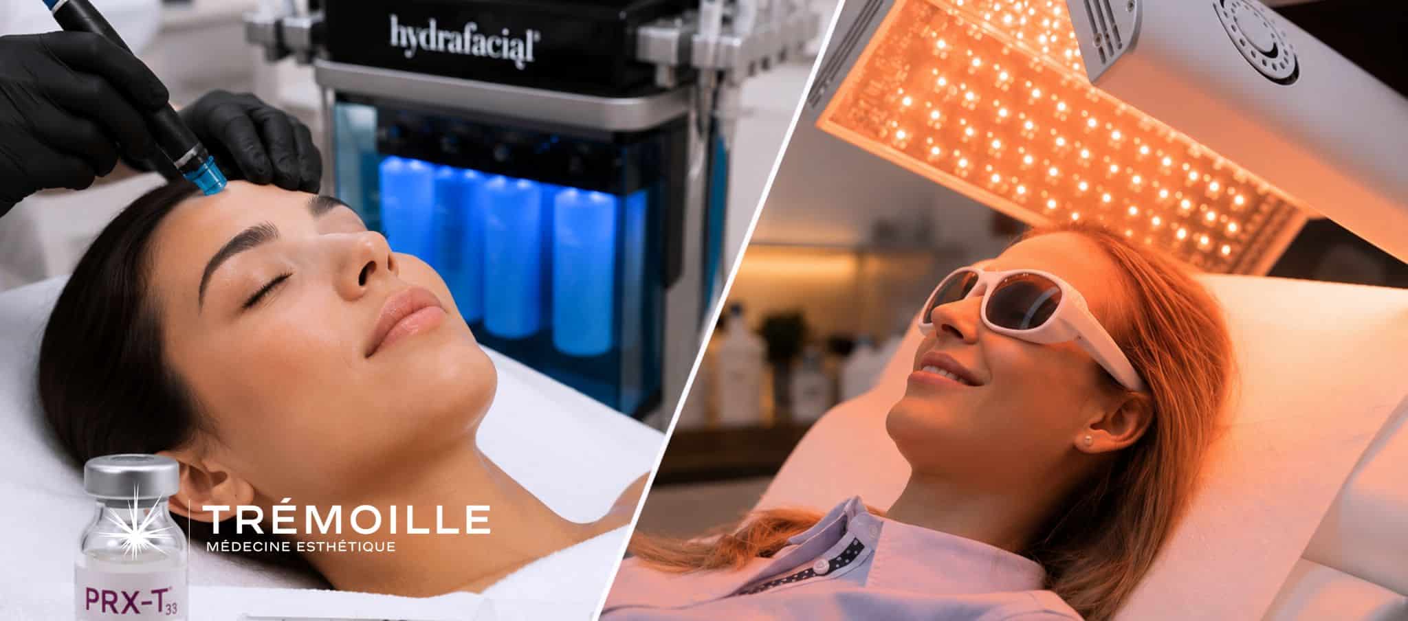 Protocole HydraFacial PRX-T33 LED Medisol à Paris 8 au Centre Trémoille