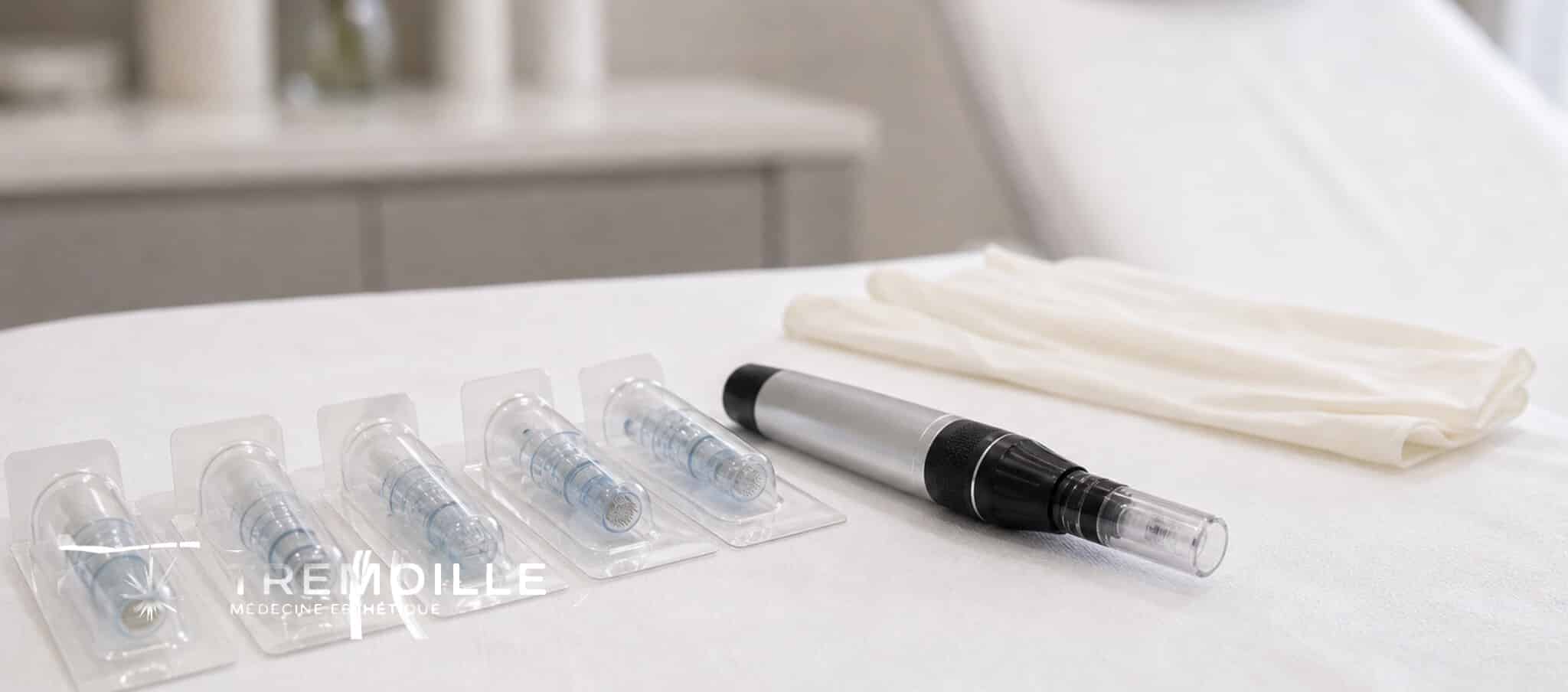 Cartouches steriles de microneedling preparees en cabinet medical
