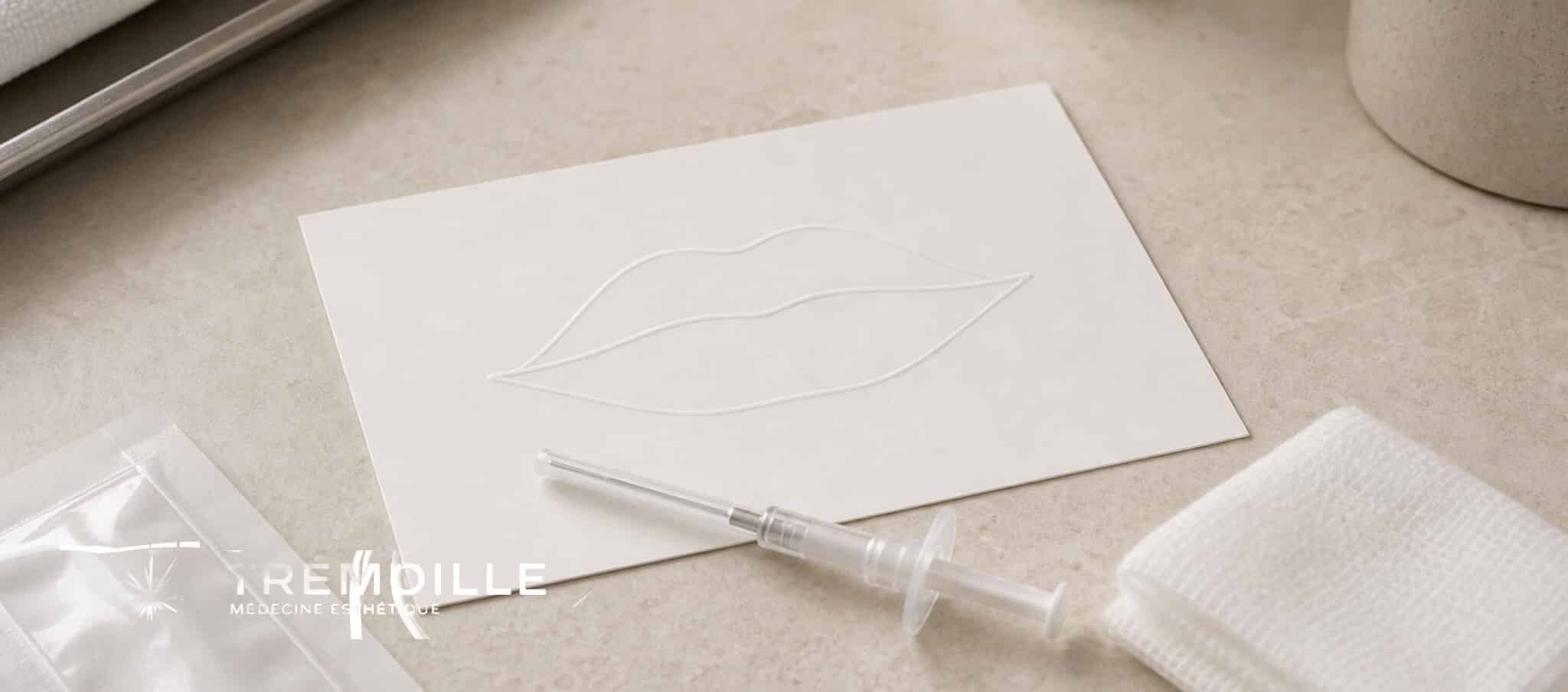 Preparation d une consultation pour acide hyaluronique des levres