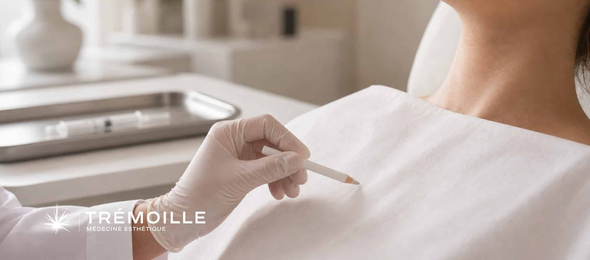 Visuel Centre Trémoille sur le traitement du double menton