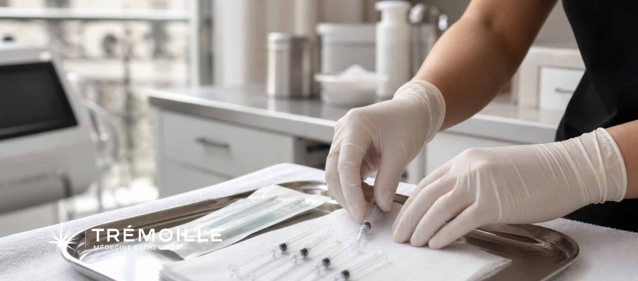 Visuel Centre Trémoille sur la mésothérapie du visage