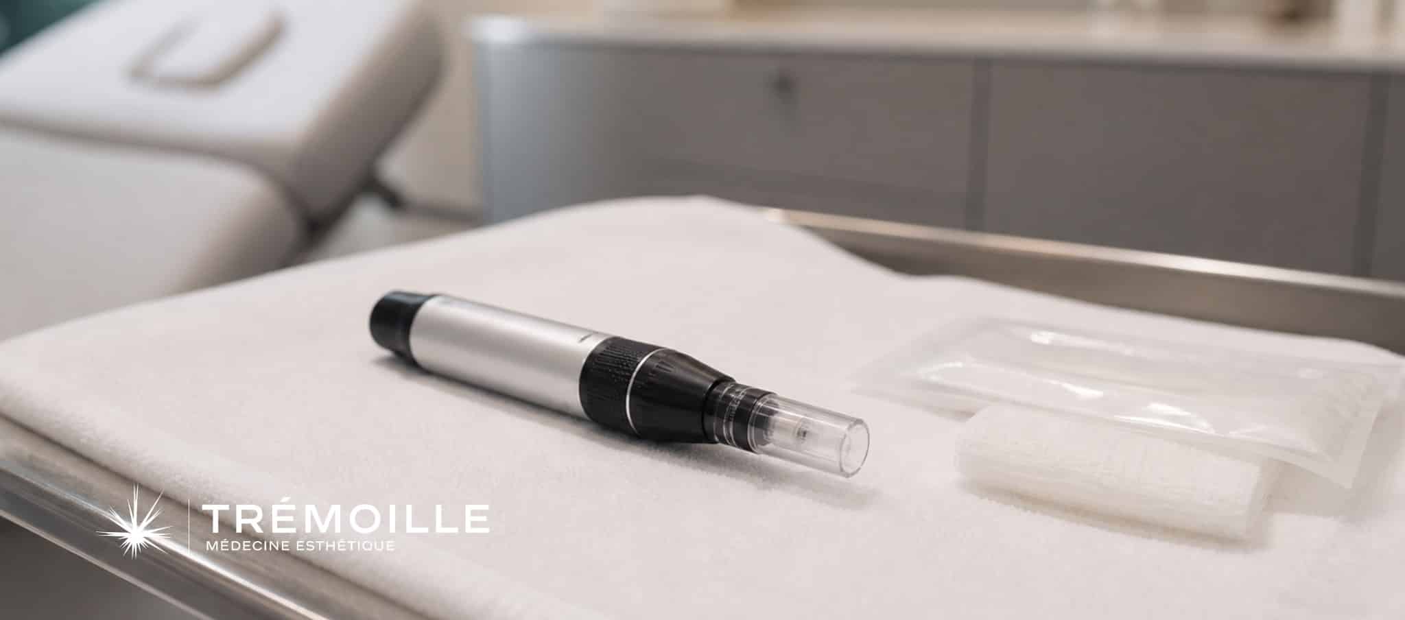 Visuel Centre Trémoille sur le microneedling du visage